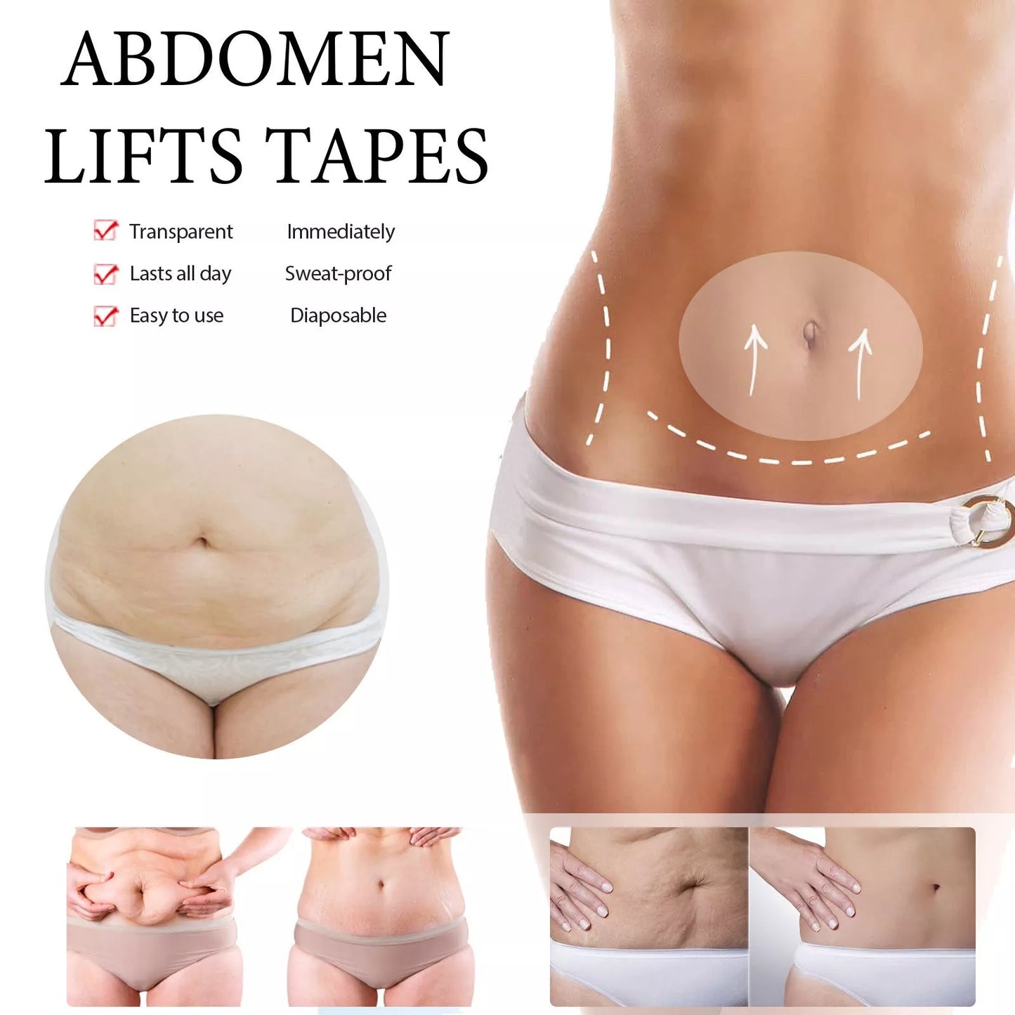 Eelhoe Abdomen Lifting Tapes for instant firming and contouring