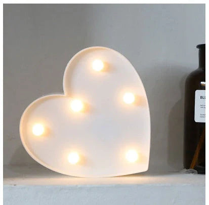 Luminous LED Letter Number Night Light with remote control for weddings and parties