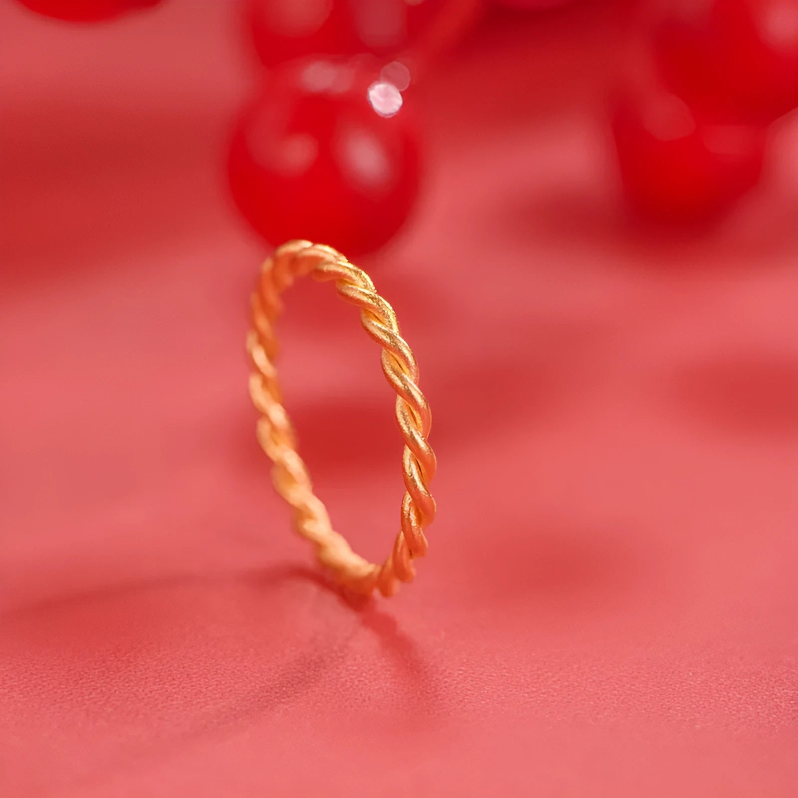 Brass gold plated women's bracelet ring shown in glossy, matte, and twist styles.