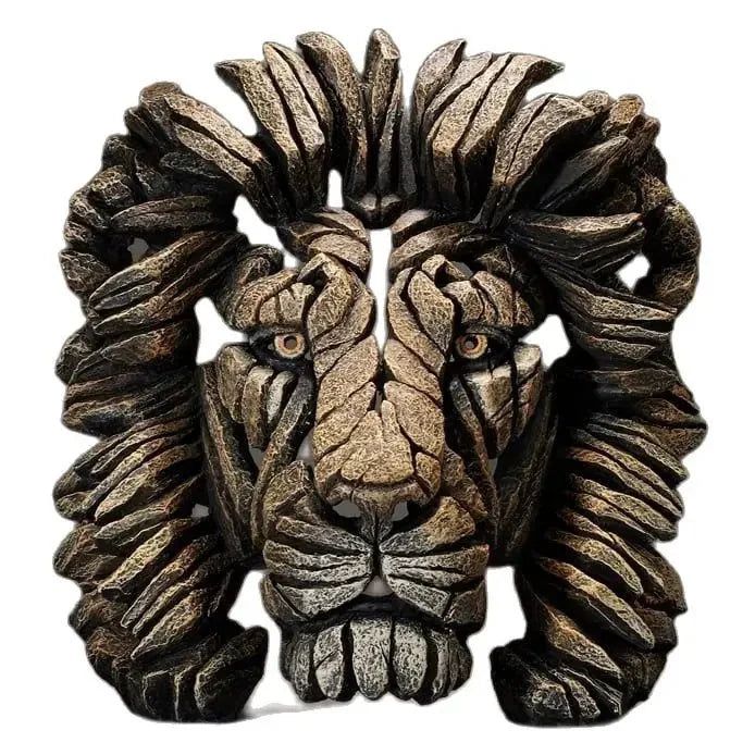 Hand-painted resin animal sculpture in shark, lion, or chameleon design