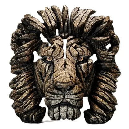 Hand-painted resin animal sculpture in shark, lion, or chameleon design