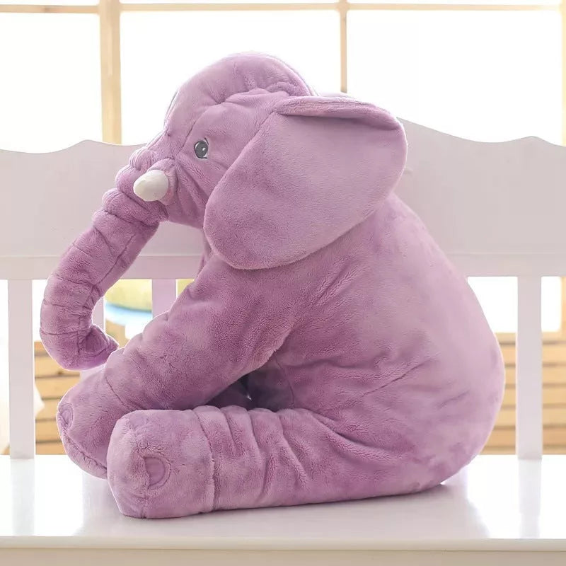 Soft elephant plush toy pillow shell for baby sleep comfort in multiple colors