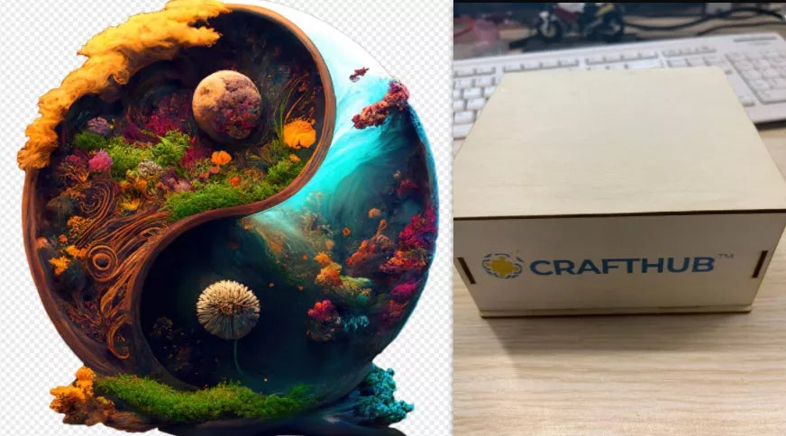 Animal Puzzle Craft Hub A3 Size Wooden Box for puzzle storage and organization