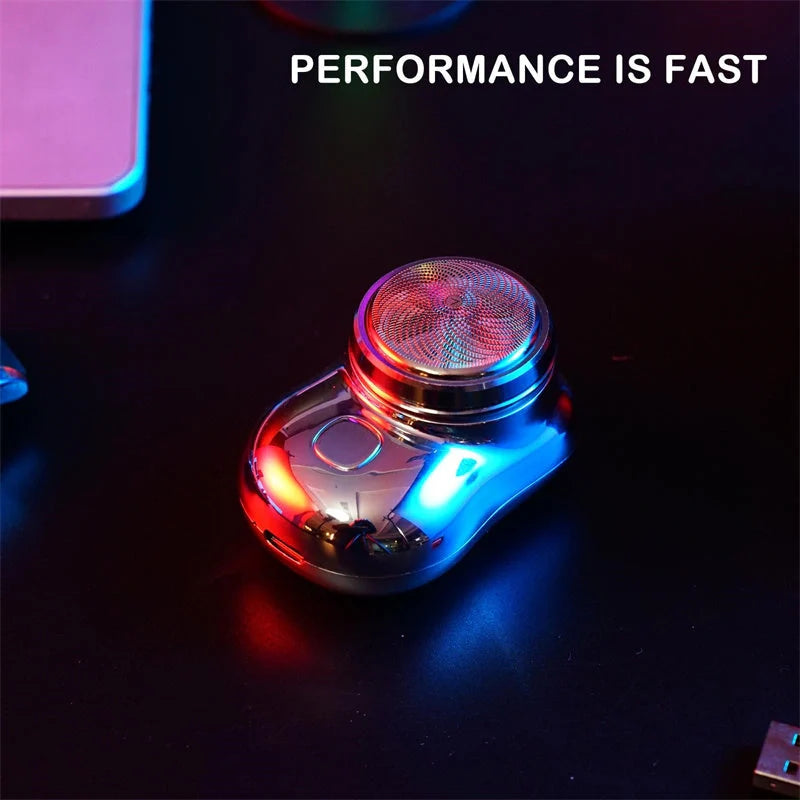 Cordless Compact Electric Shaver for Men - USB Rechargeable Portable Face Trimmer