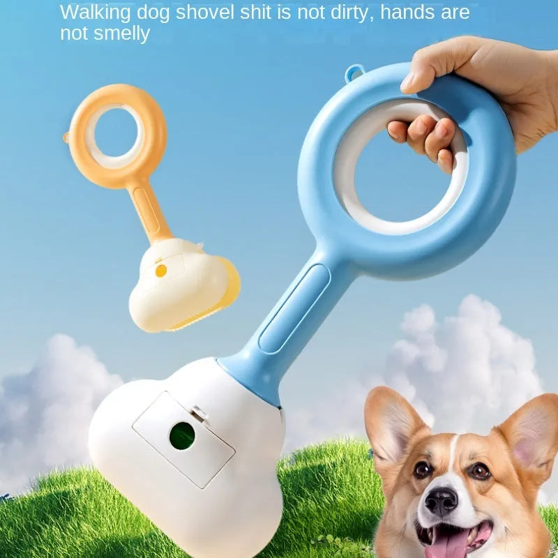 Cloud-shaped jaw dog pooper scooper in ABS plastic for outdoor pet waste cleanup