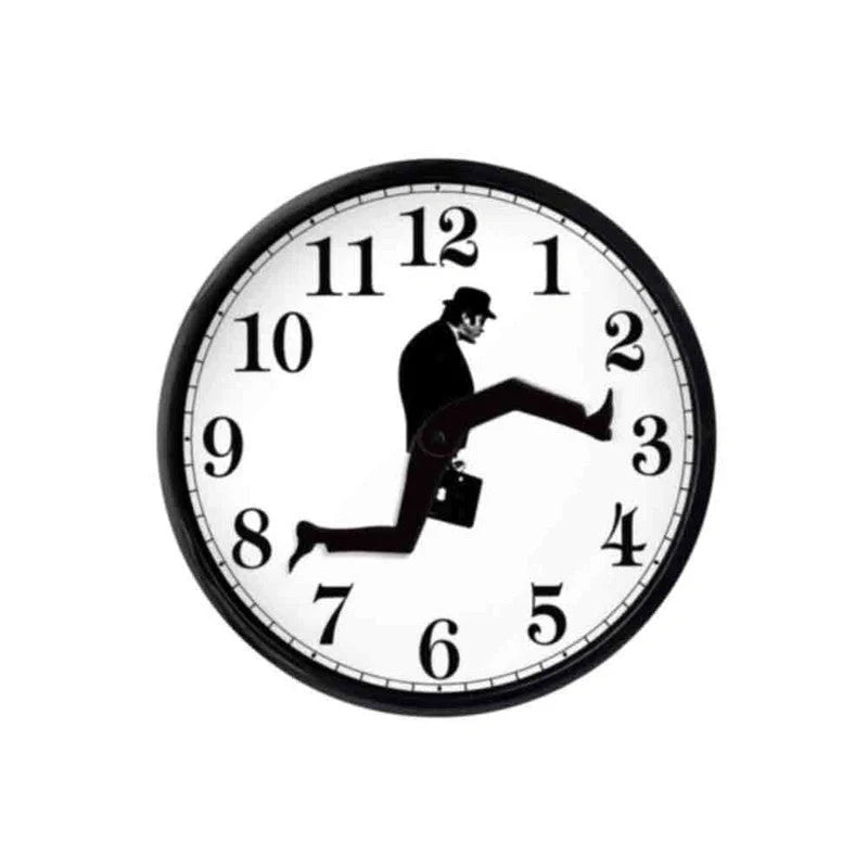 Silent European Wall Clock in black and white options for noise-free timekeeping