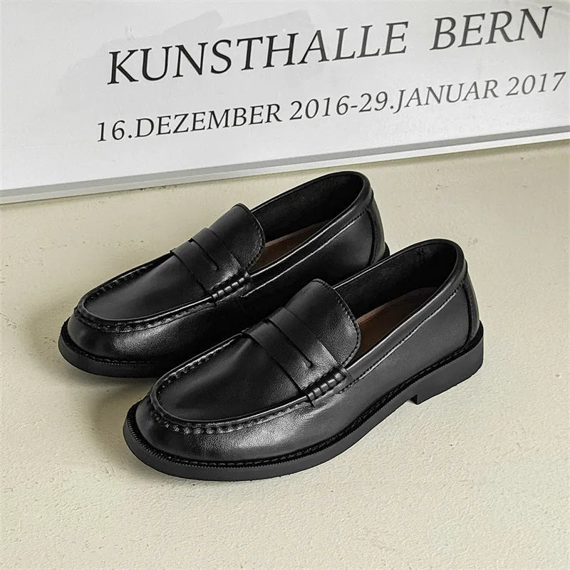 Men's slip-on casual shoes in apricot colour with microfiber upper and rubber sole.