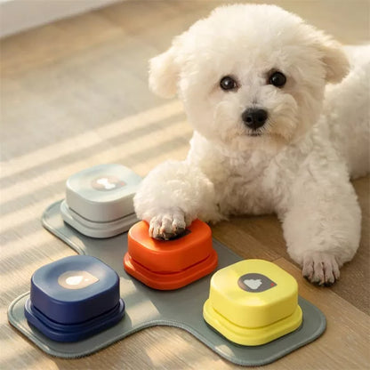 4 Colors Pet Communication Button for dogs and cats, durable ABS plastic, easy to use