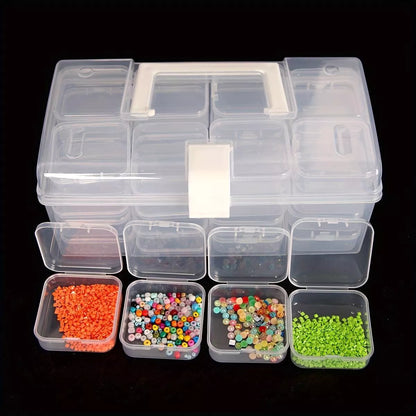 32-grid transparent plastic storage box for organizing up to 32 batteries