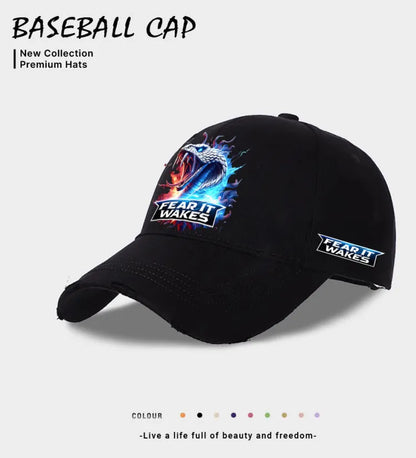 Men's polyester baseball cap in beige colour with European and American casual styling