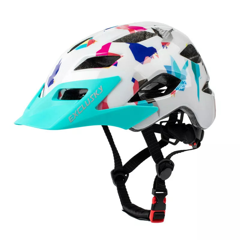 Children's bicycle and skateboard helmet in multiple colors, adjustable for a secure fit