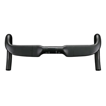 Carbon fibre road bicycle handlebar with double line design in red and black colour options