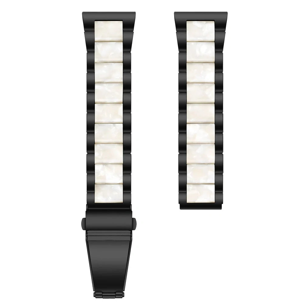 Fashion Personality resin watch strap in multiple colours showing 18cm length and connection points for Apple Watch and universal 22mm watches