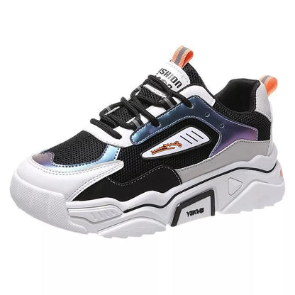 Mesh Surface Running Sports Shoes in green and orange with trifle bottom for enhanced traction