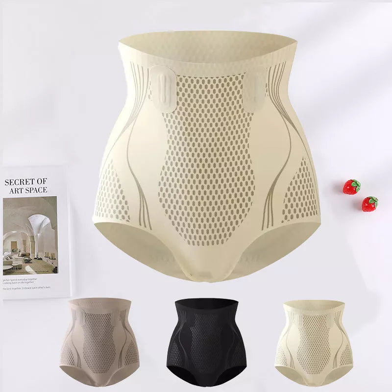 Liquid Spandex High Waist Pants for belly contraction and hip lifting in black, coffee, and milky white