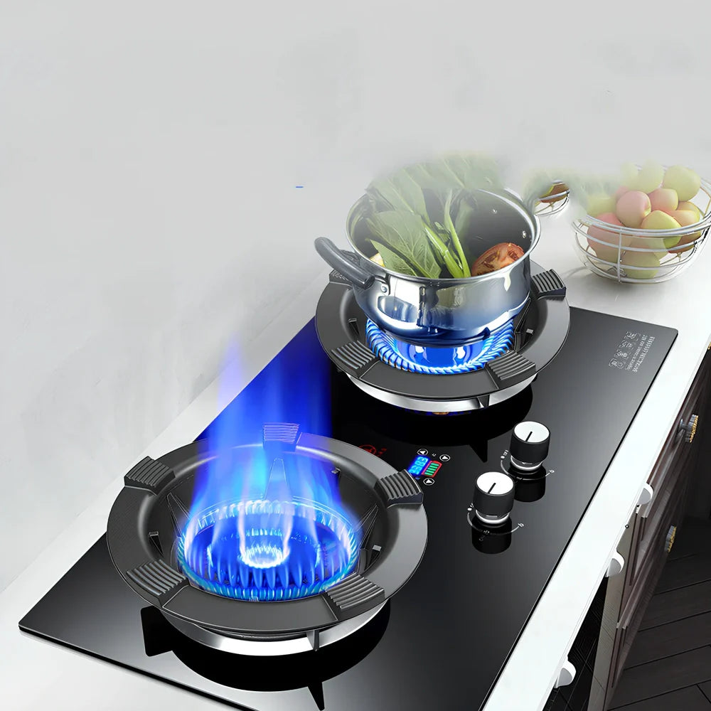 Cast iron gas stove wind shield with 25cm diameter and non-slip rubber feet