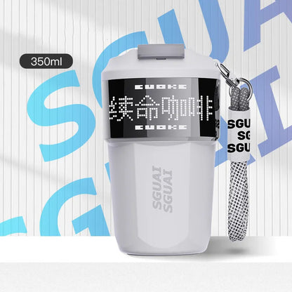 316 stainless steel portable coffee cup with 50mL capacity in blue, grey, orange, white, and purple colour options.