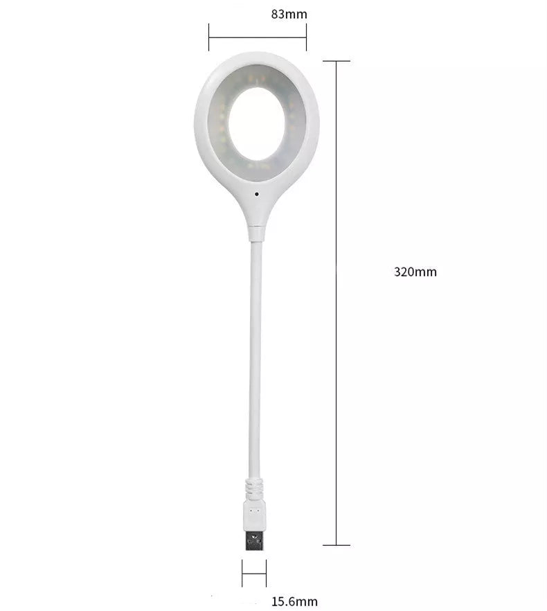 Adjustable USB LED desk lamp with remote control and flexible gooseneck for eye-protecting lighting