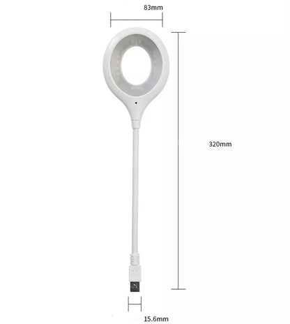 Adjustable USB LED desk lamp with remote control and flexible gooseneck for eye-protecting lighting