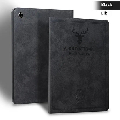 iPad protective case with soft TPU leather shell in clamshell design showing front and back coverage