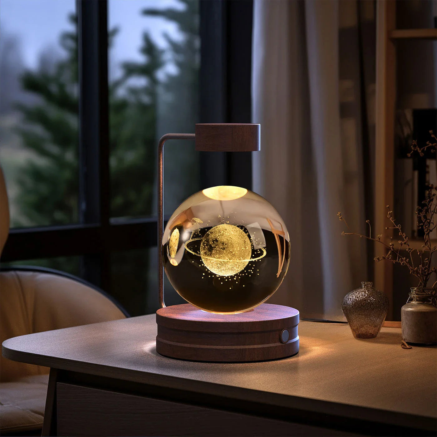 Captivating Crystal Ball Dinosaur Nightlight with Warm, Soothing Glow