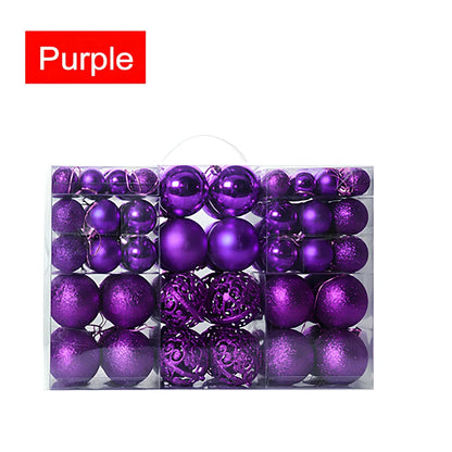 100 Christmas matte decorative balls in 12 colours including champagne, lake blue and rose red