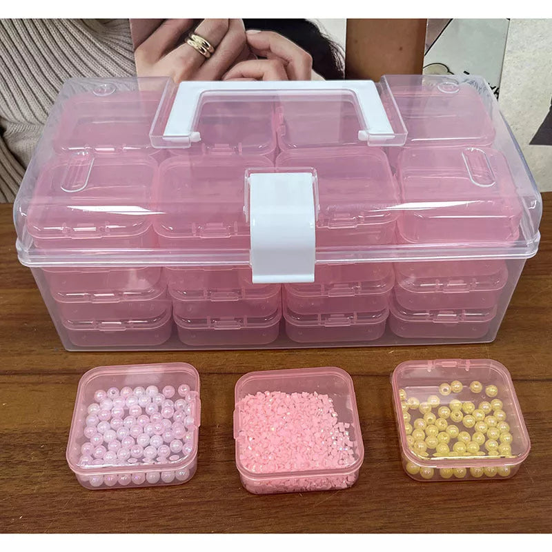 32-grid transparent plastic storage box for organizing up to 32 batteries
