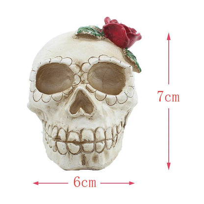 Spooky Skull Lamp with LED lighting, ghastly skeleton design, and semi-transparent resin finish for Halloween decor