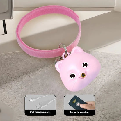 Rechargeable remote control cat halter collar with infrared toy and adjustable strap