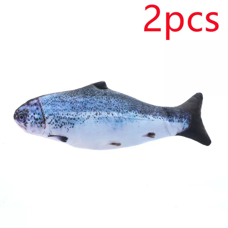 Electric simulation fish toy for cats with realistic movement and detachable cleaning feature