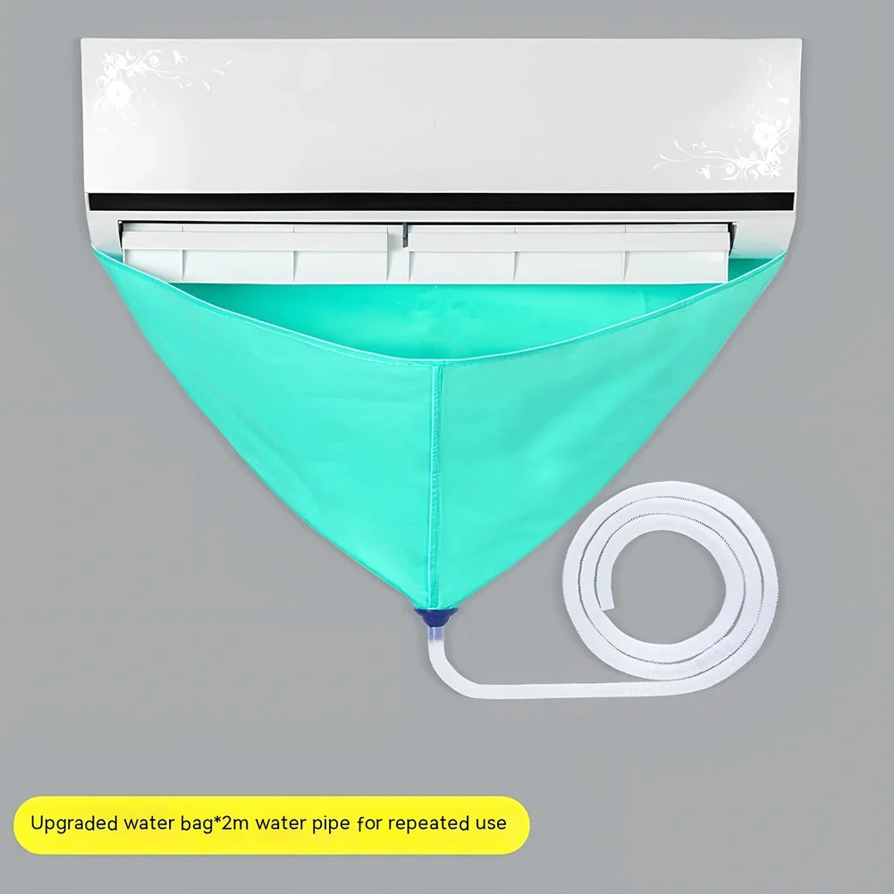 Air conditioner waterproof cover with cleaning tools set for outdoor unit protection