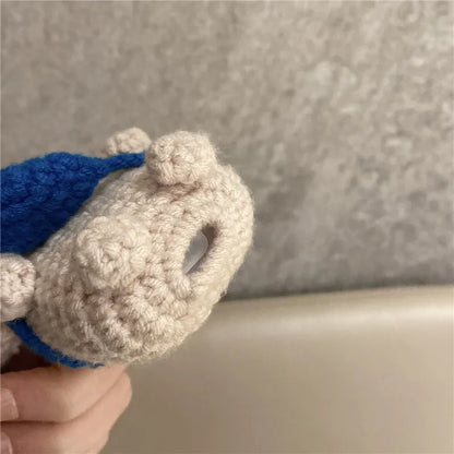 Handmade knitted backpack koala bear earphone cover for AirPods case in knitted material