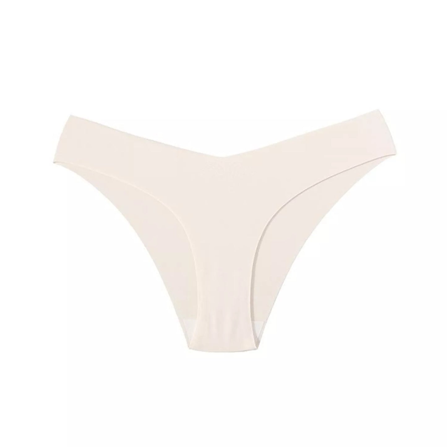 Women's V-shaped Waistband Seamless Ice Silk Panties in a 5-color set