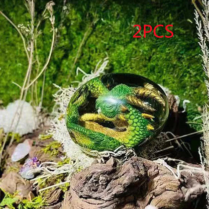 Lava Dragon Egg Desktop Decoration Dinosaur Egg Resin Crafts in various colors and styles