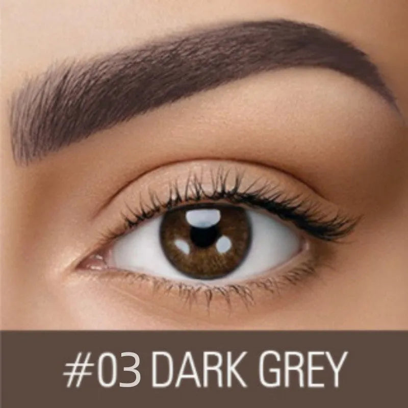Waterproof quick-drying eyebrow cream in brown and black shades for natural brow definition