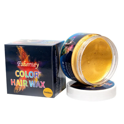 120g hair styling clay pot in one of nine colours: White, Orange, Red, Yellow, Blue, Green, Purple, Rose Red, or Granny Grey