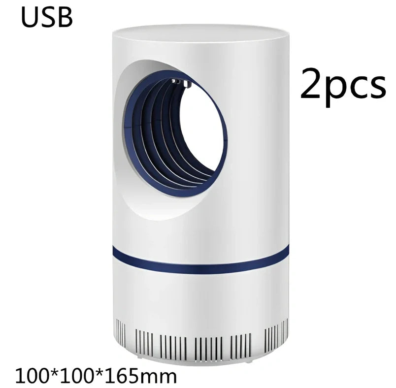 White mosquito killer with UV light, 12cm by 21.5cm, for indoor pest control