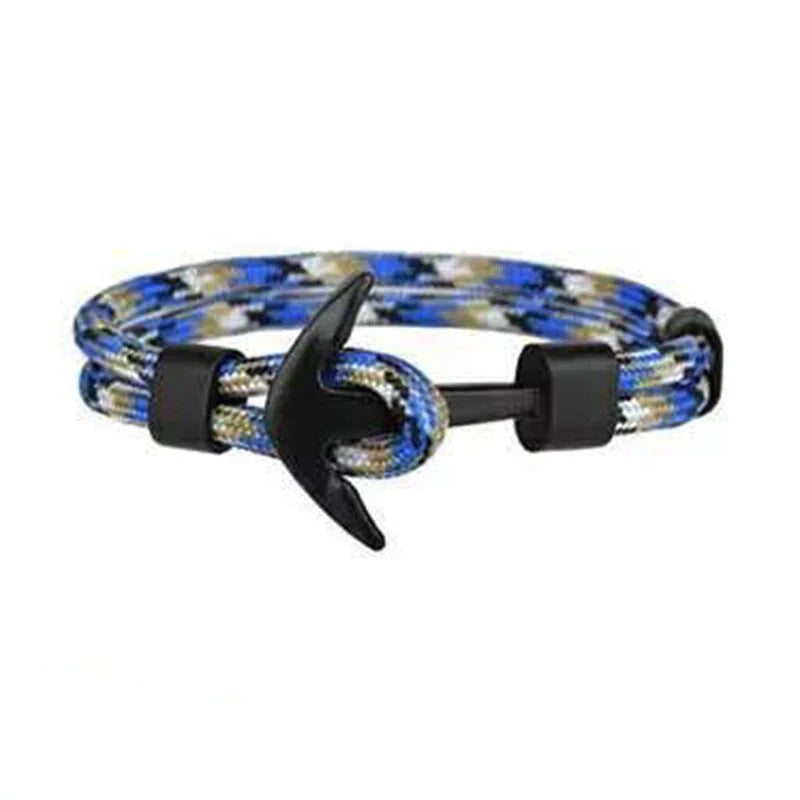 Unisex Pirate Anchor Bracelet with detailed nautical design, perfect for sea lovers and fashion enthusiasts.