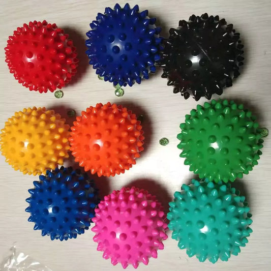 7cm Massage Fitness Ball in various colors with spin grip for muscle relaxation
