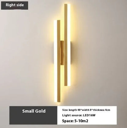 Scandinavian minimalist LED wall light with acrylic shade and adjustable arm in black or gold finish.