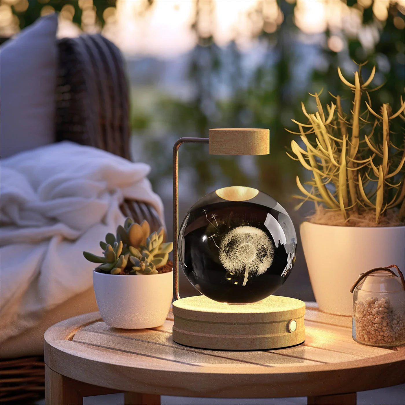 Captivating Crystal Ball Dinosaur Nightlight with Warm, Soothing Glow