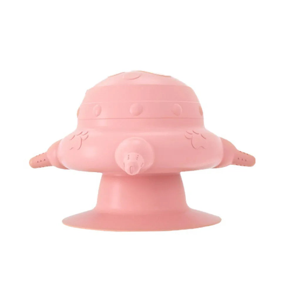 Pink silicone pet nursing device with bionic breast design and four pacifiers for puppy and kitten feeding