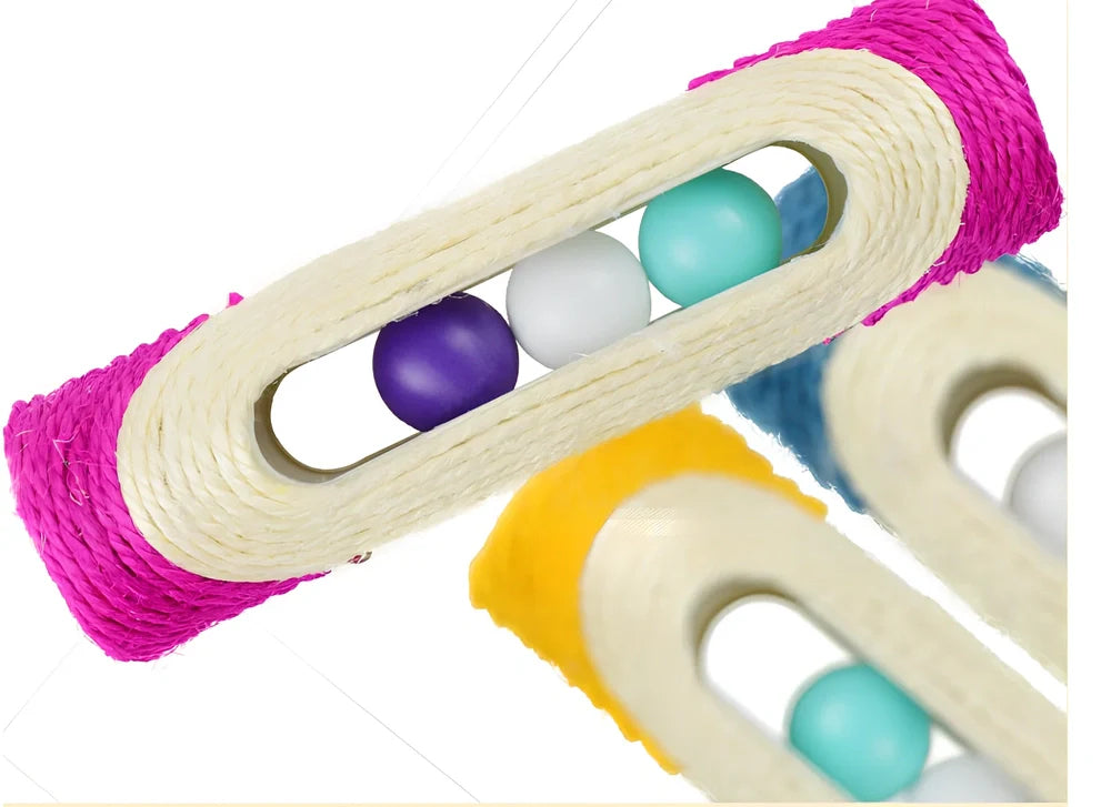 28cm long sisal drum cat toy with 7.5cm diameter for scratching