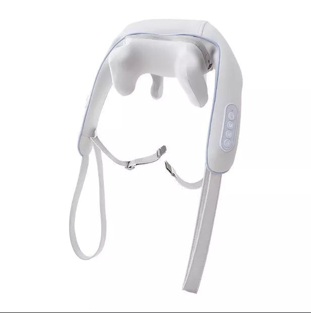 Rechargeable cervical oblique muscle massager with hot compress feature for neck and shoulder pain relief