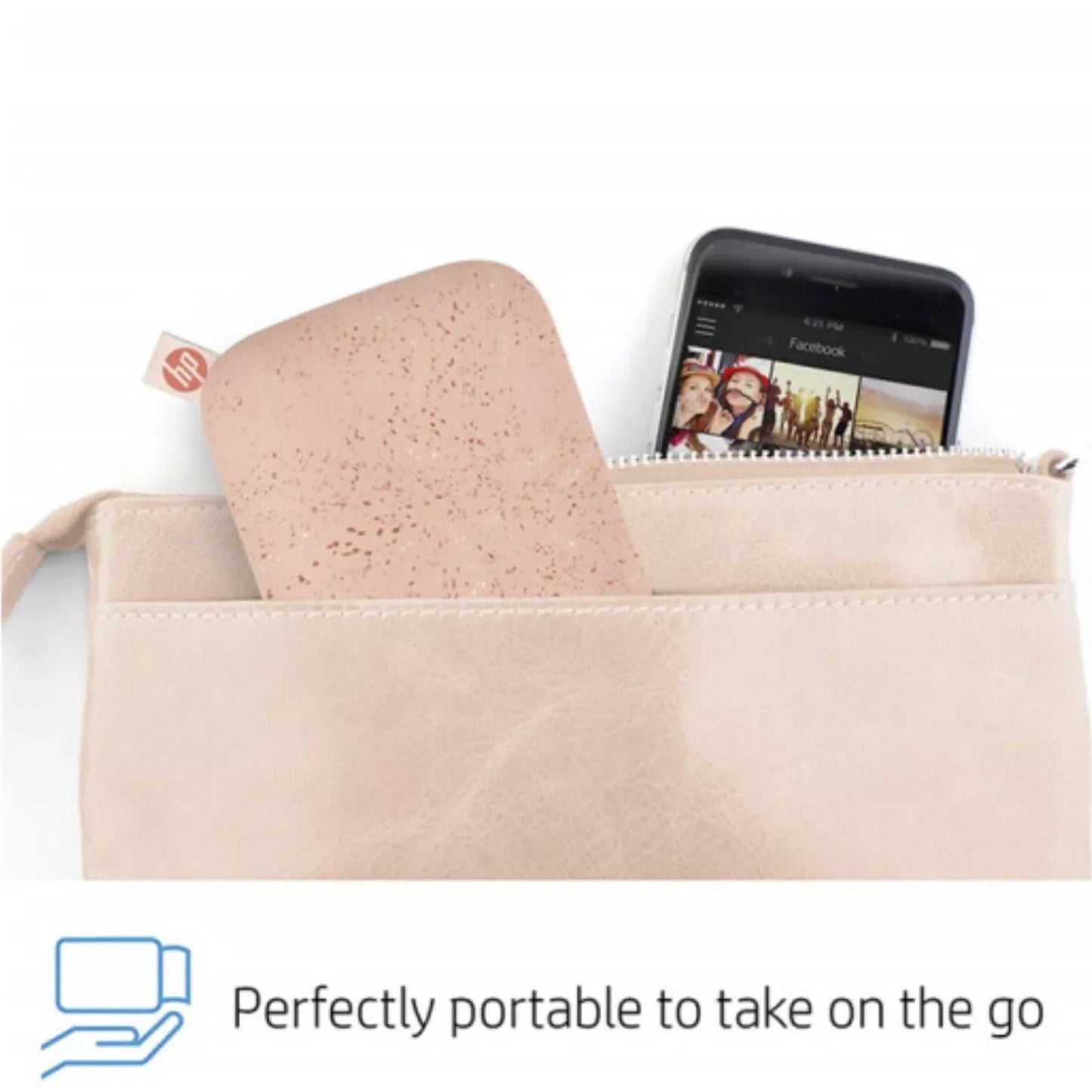 Bluetooth Photo and Pictures Pocket Printer in Goddess Pink, Pearl White, Bright Black