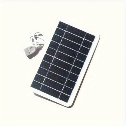 2W 5V portable solar panel charger measuring 157x94mm with USB cable