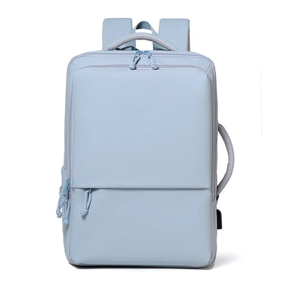 Waterproof Oxford cloth business backpack with air pillow belt system in black colour