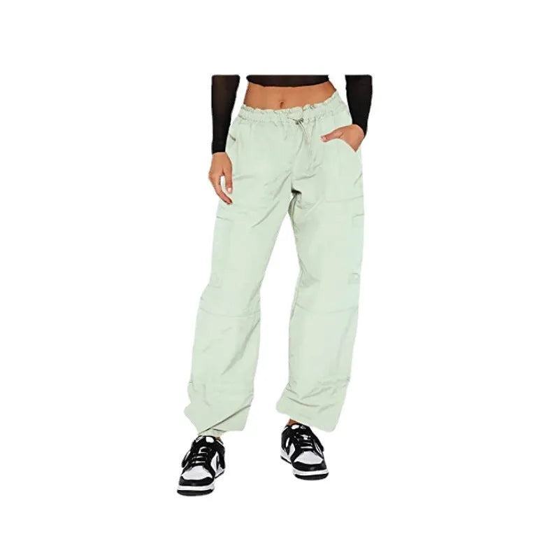 Multi-bag straight cargo casual pants in loose fit with mid waist, available in various colours and sizes