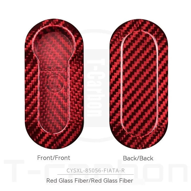 Xiang carbon fibre and glass fibre replacement key shell for car key fobs in black, red, and silver black.