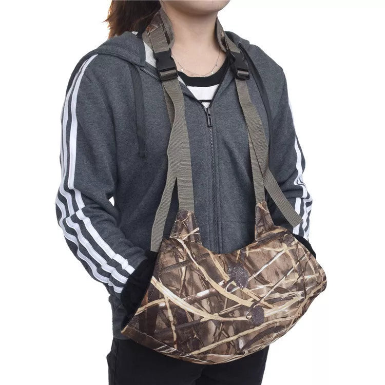 Neutral outdoor hunting camouflage warm gloves in flannel fabric